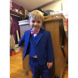 ENSEMBLE    costume 3 piéce bleu roy
